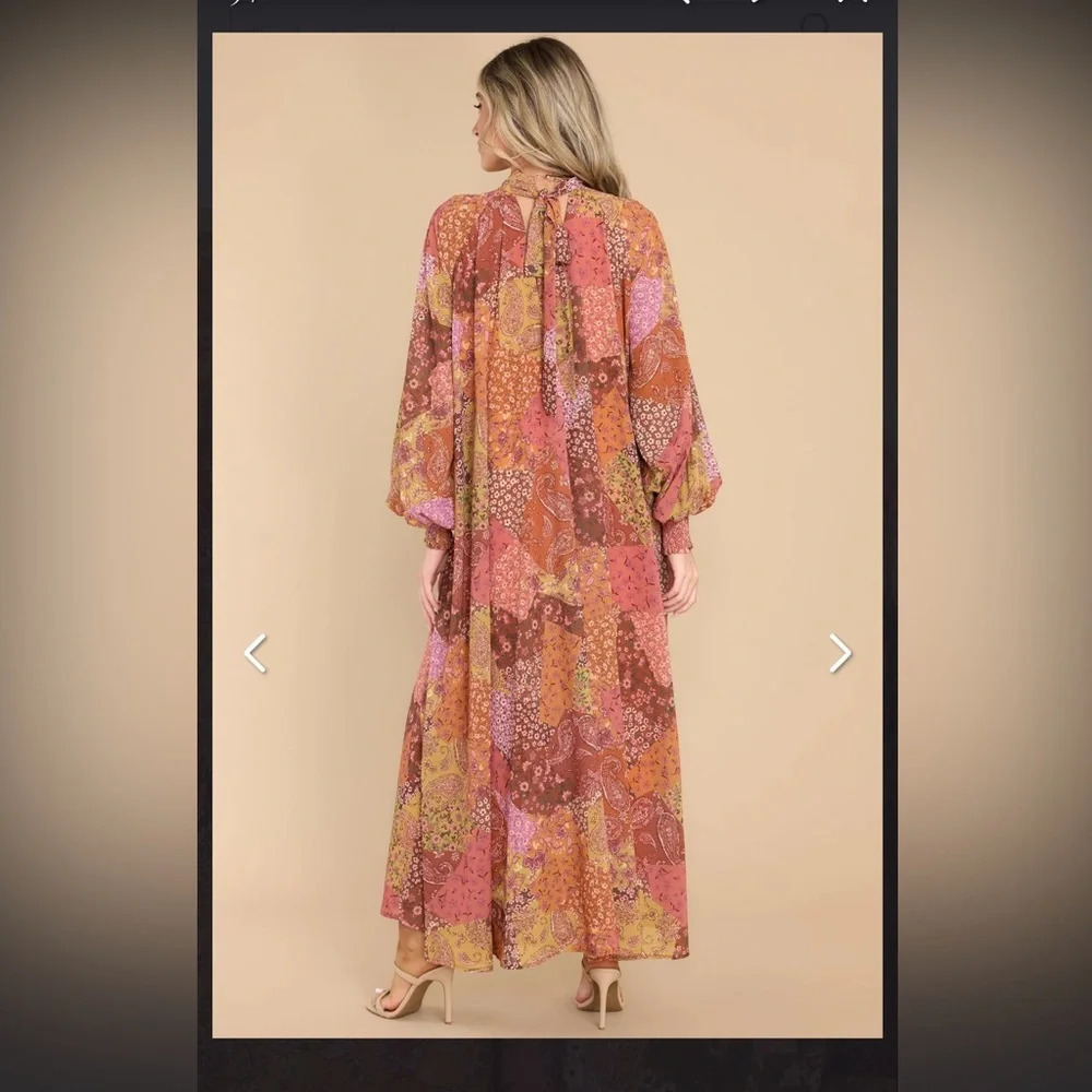 Thankful For You Orange Multi Print Maxi Dress
AURA size medium NWT - Picture 4 of 11